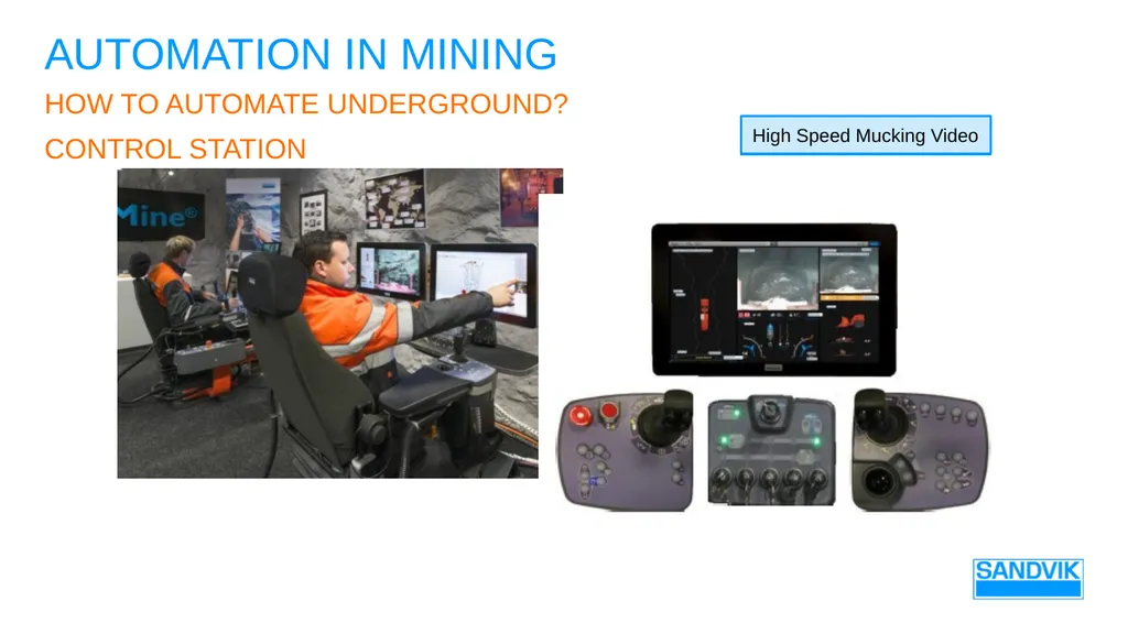 AUTOMATION in mining SANDVIK Underground mining – - slide 15 of 23