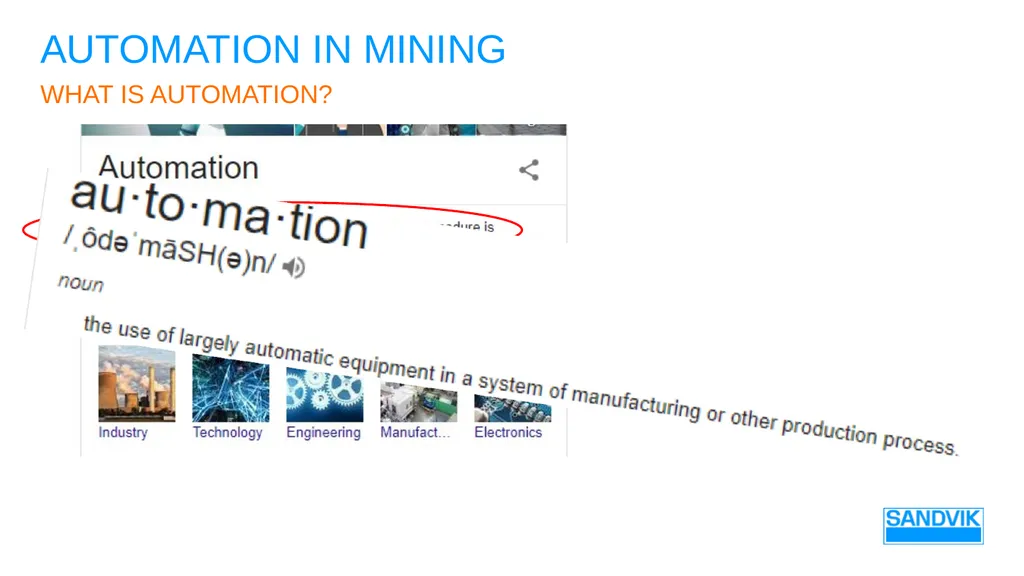 AUTOMATION in mining SANDVIK Underground mining – - slide 6 of 23