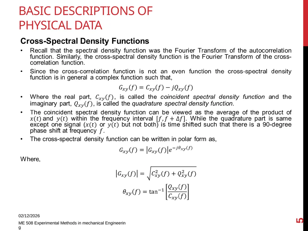 Basic descriptions of physical data 11/18/2013 ME - slide 5 of 7