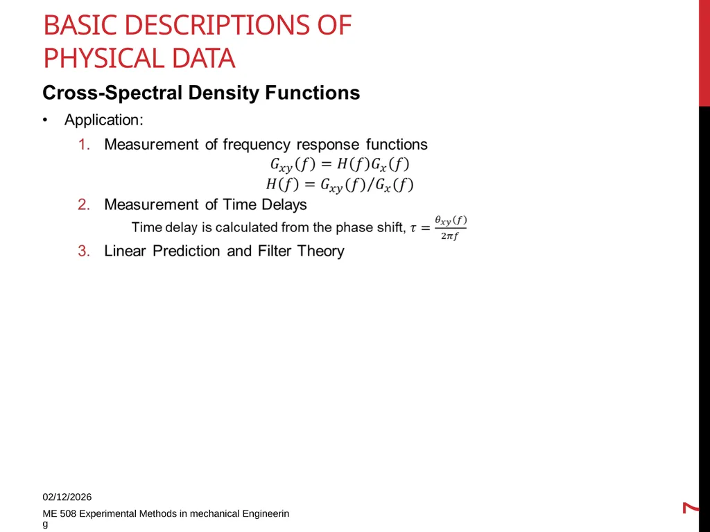 Basic descriptions of physical data 11/18/2013 ME - slide 7 of 7