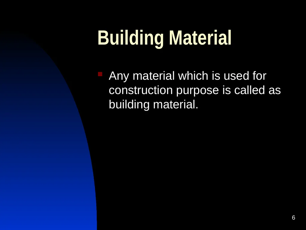 Civil Engineering Materials 3rd Semester 2010 ( 20 - slide 6 of 20