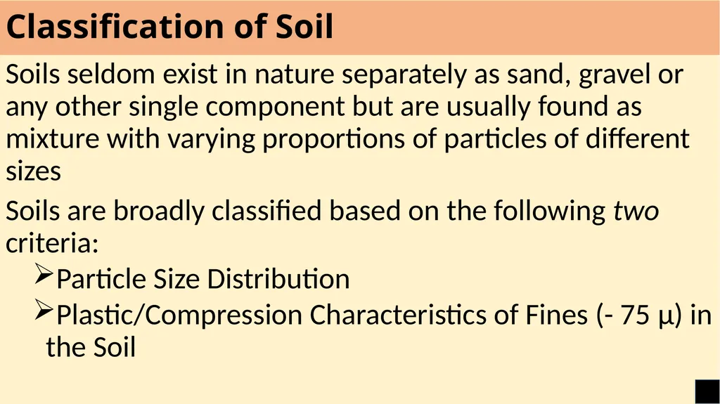 Classification and Identification of Soils for - slide 5 of 15