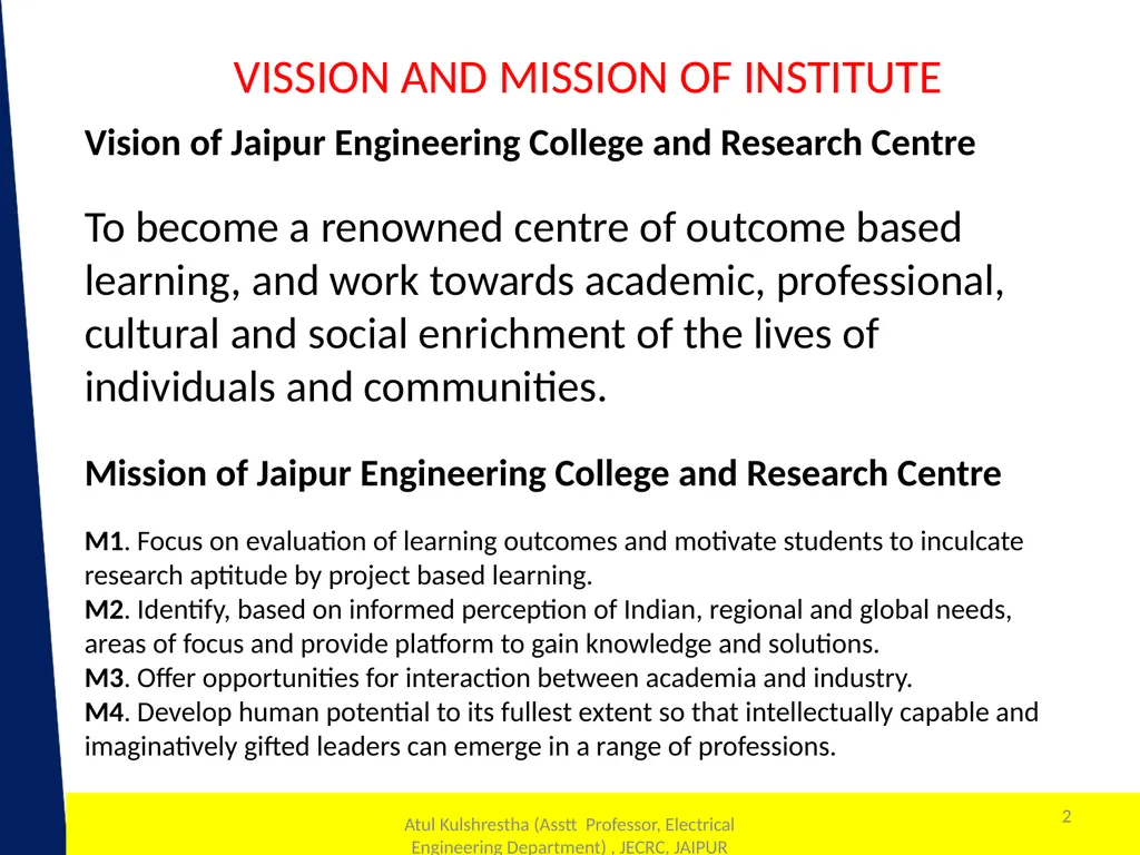 1 Year & Sem – III Year/ V sem Subject - slide 2 of 17
