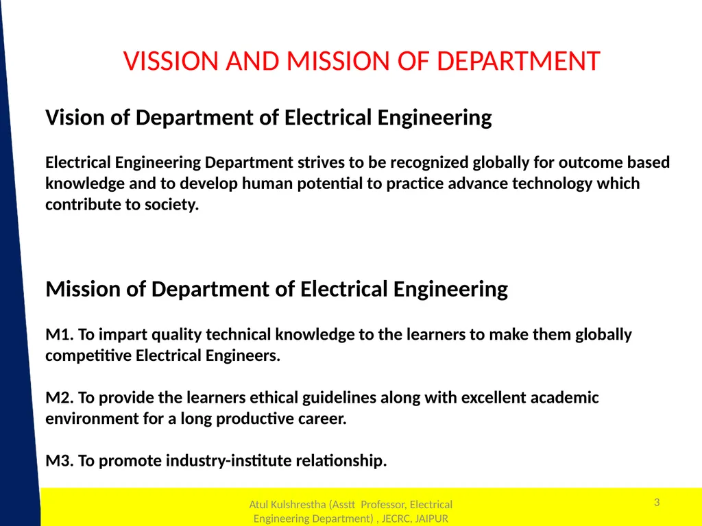 1 Year & Sem – III Year/ V sem Subject - slide 3 of 17