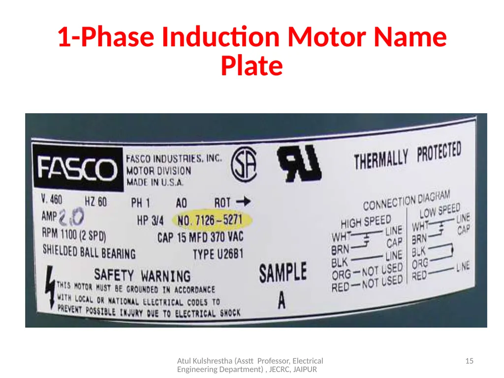 1 Year & Sem – III Year/ V sem Subject - slide 15 of 17