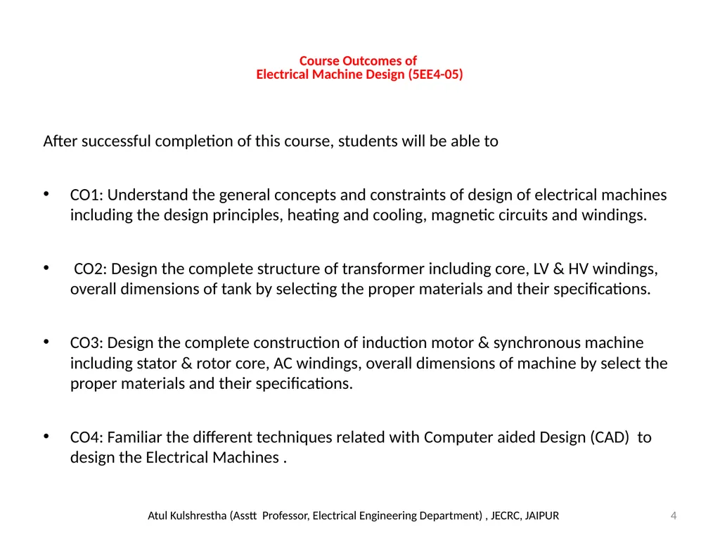 1 Year & Sem – III Year/ V sem Subject - slide 4 of 17