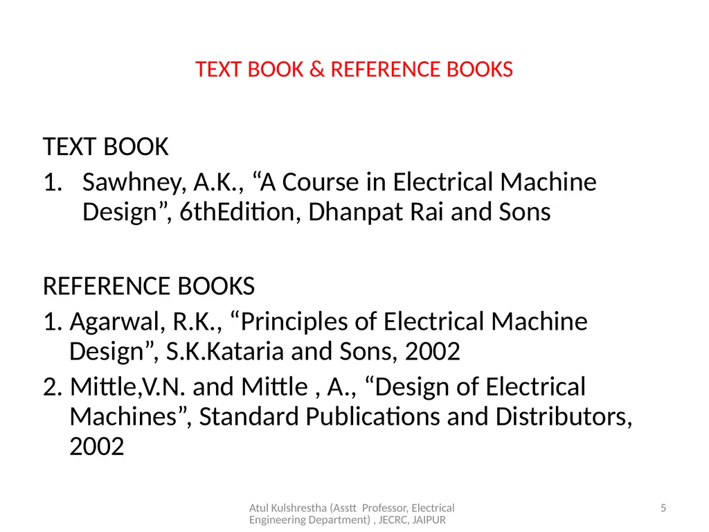 1 Year & Sem – III Year/ V sem Subject - slide 5 of 17
