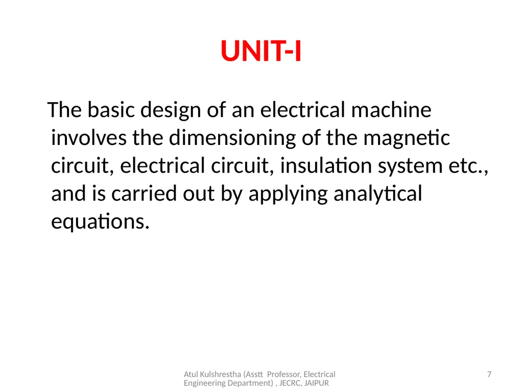 1 Year & Sem – III Year/ V sem Subject - slide 7 of 17