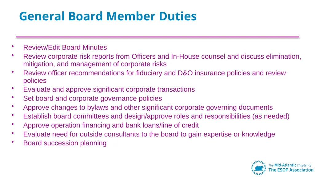 Creating a Clear Board Member Job Description and - slide 11 of 18
