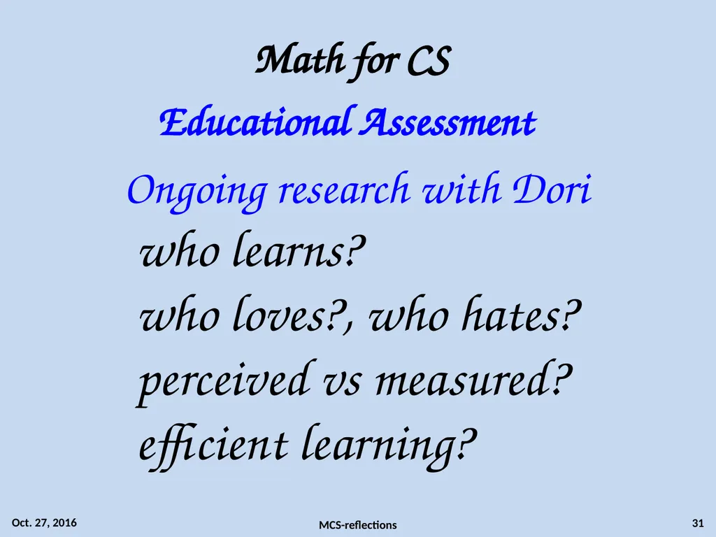 Reflections on Team-based Teaching of Discrete - slide 27 of 27