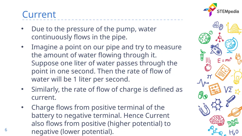 Basic of Electronics Current & Resistance Recap 2 - slide 6 of 14