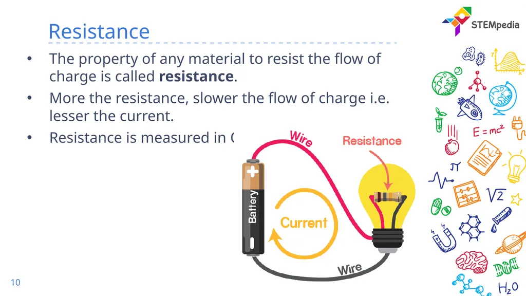 Basic of Electronics Current & Resistance Recap 2 - slide 10 of 14