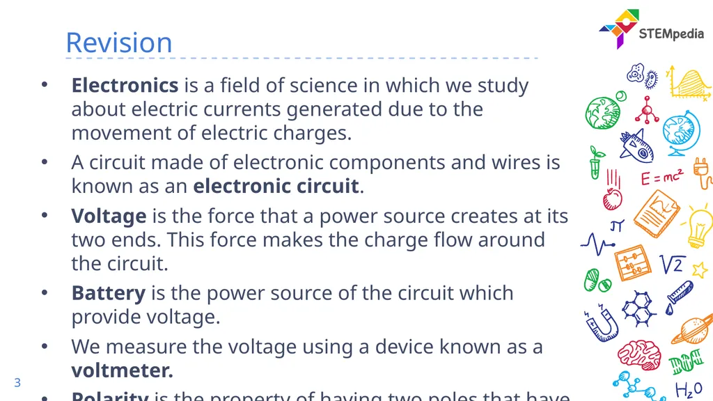Basic of Electronics Current & Resistance Recap 2 - slide 3 of 14