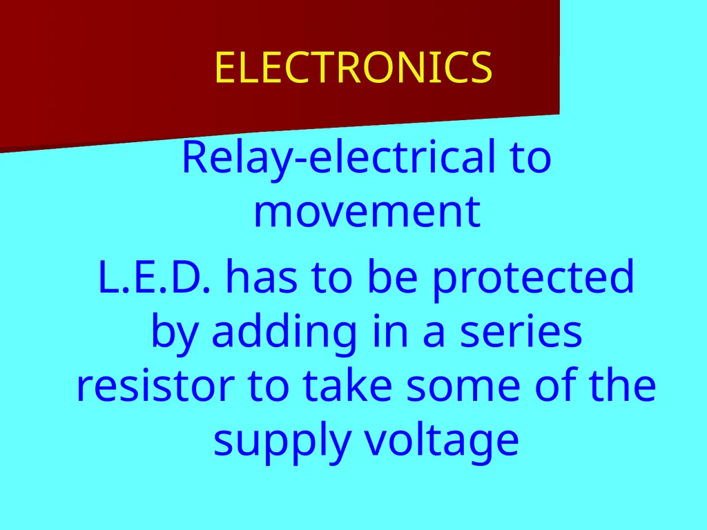 ELECTRONICS An electronics system has 3 parts – - slide 7 of 16