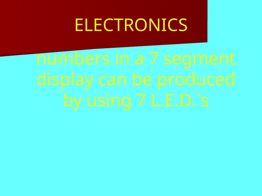 ELECTRONICS An electronics system has 3 parts – - slide 8 of 16