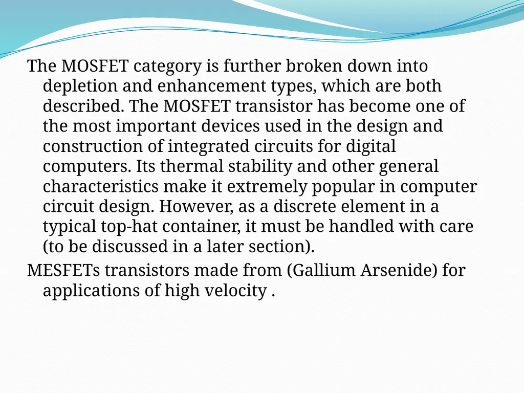 Digital Electronics Reference: ELECTRONIC DEVICES - slide 6 of 11