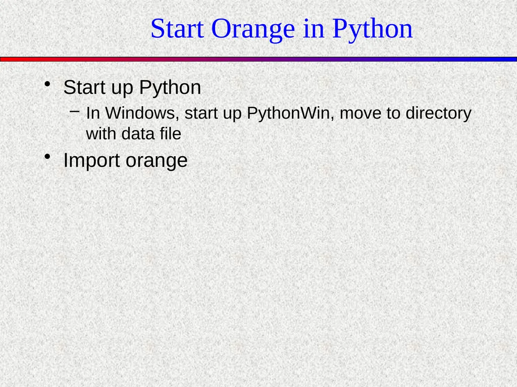Orange Topics in Machine Learning Fall 2011 School - slide 6 of 10