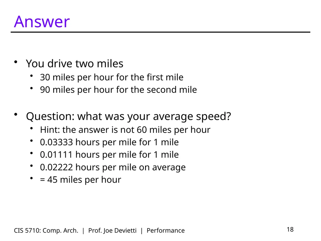 CIS 5710: Comp. Arch. | Prof. Joe Devietti | - slide 18 of 42
