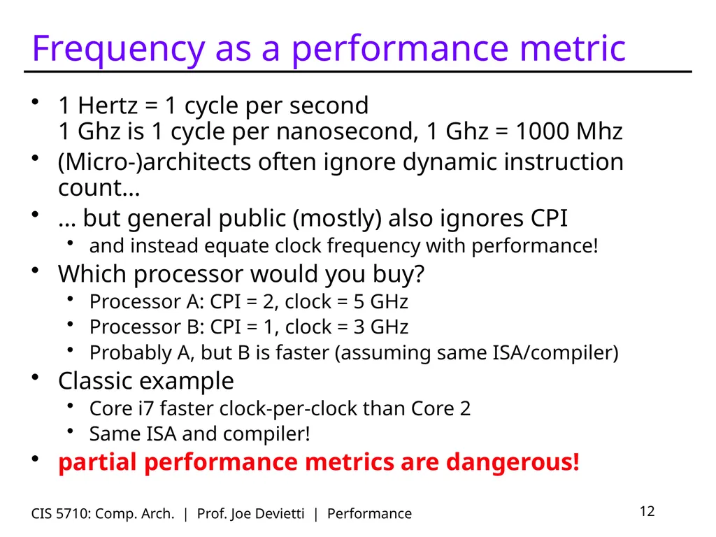 CIS 5710: Comp. Arch. | Prof. Joe Devietti | - slide 12 of 42