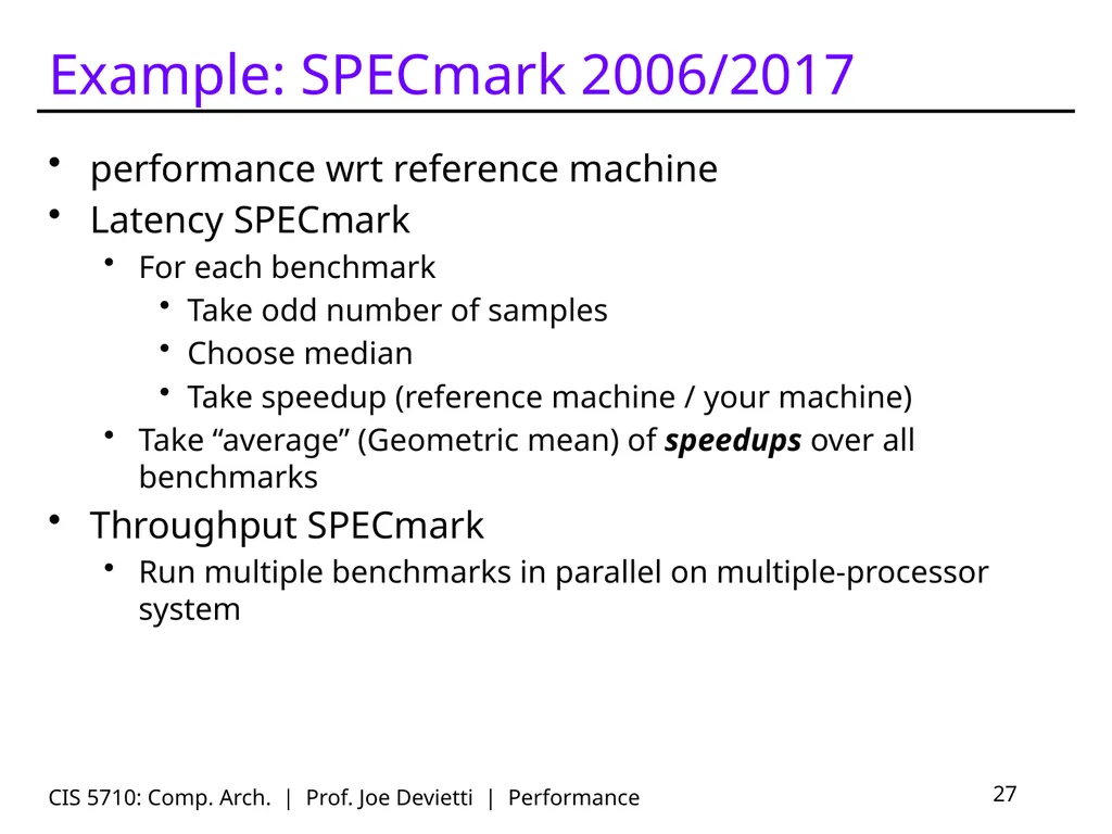 CIS 5710: Comp. Arch. | Prof. Joe Devietti | - slide 27 of 42