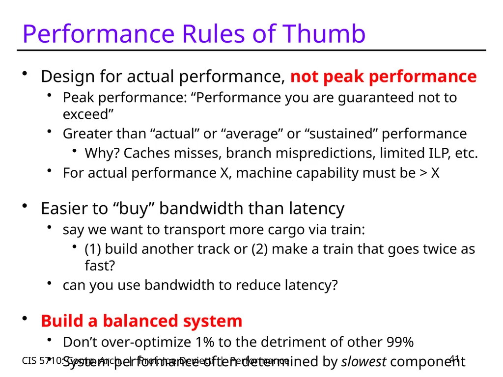 CIS 5710: Comp. Arch. | Prof. Joe Devietti | - slide 41 of 42