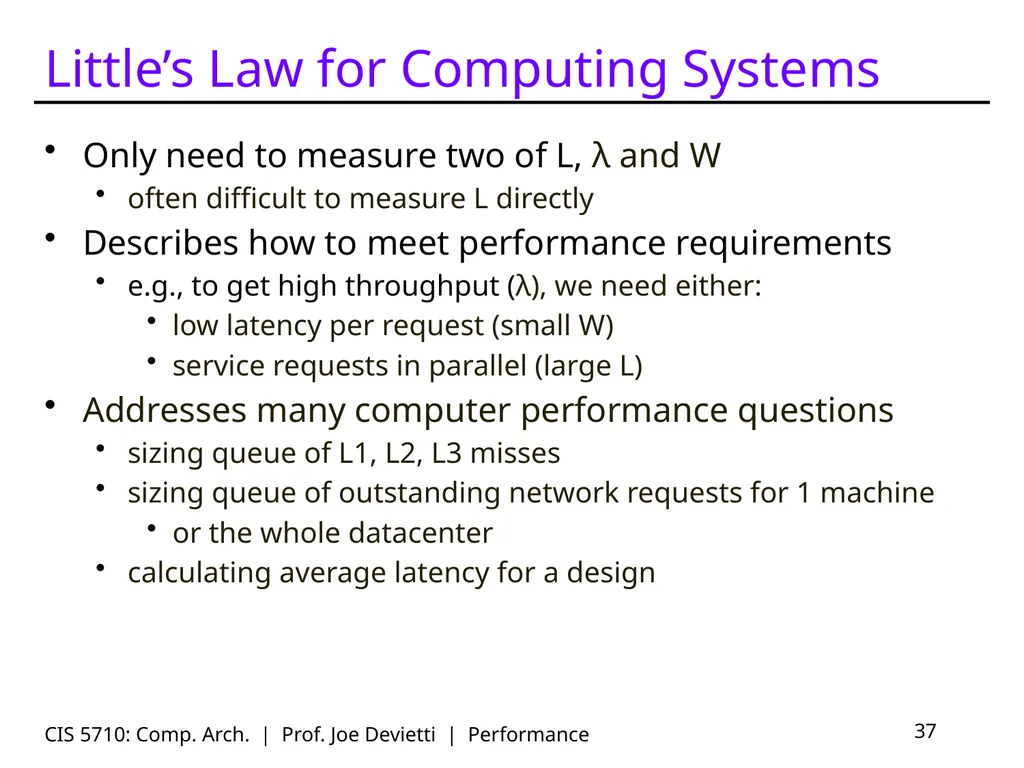CIS 5710: Comp. Arch. | Prof. Joe Devietti | - slide 37 of 42