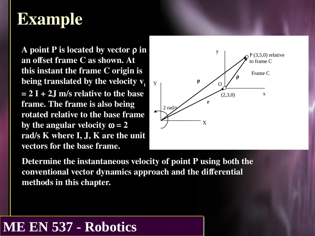 DIFFERENTIAL KINEMATICS Purpose: The purpose of - slide 12 of 37