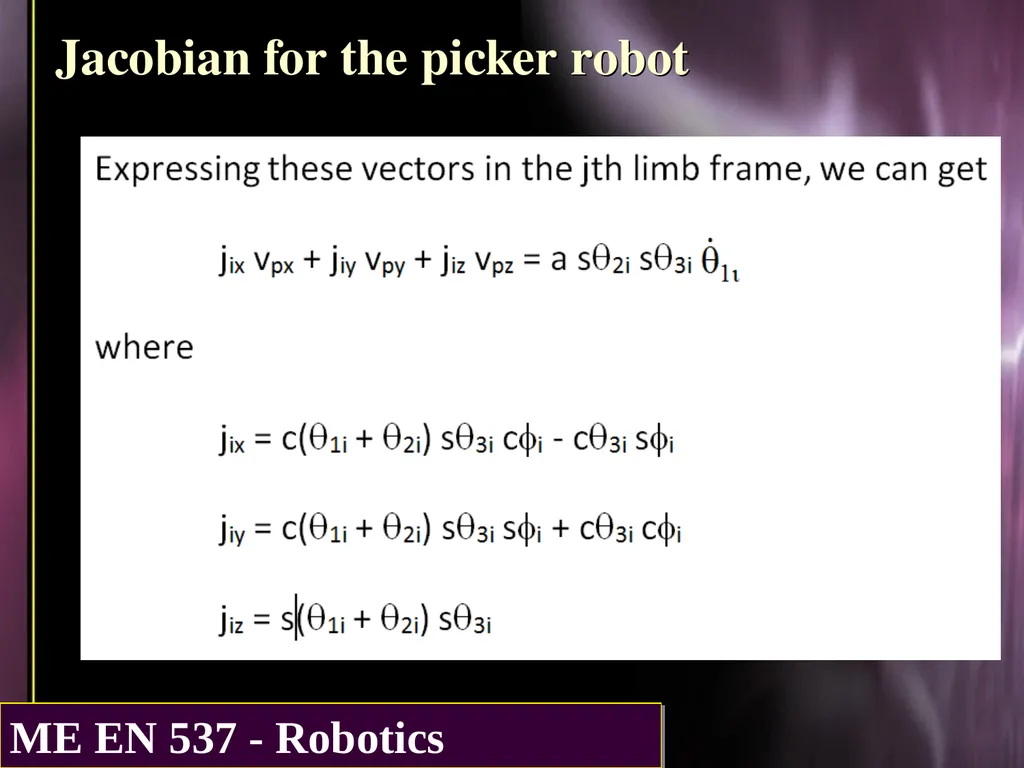 DIFFERENTIAL KINEMATICS Purpose: The purpose of - slide 35 of 37