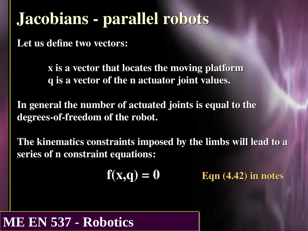 DIFFERENTIAL KINEMATICS Purpose: The purpose of - slide 28 of 37