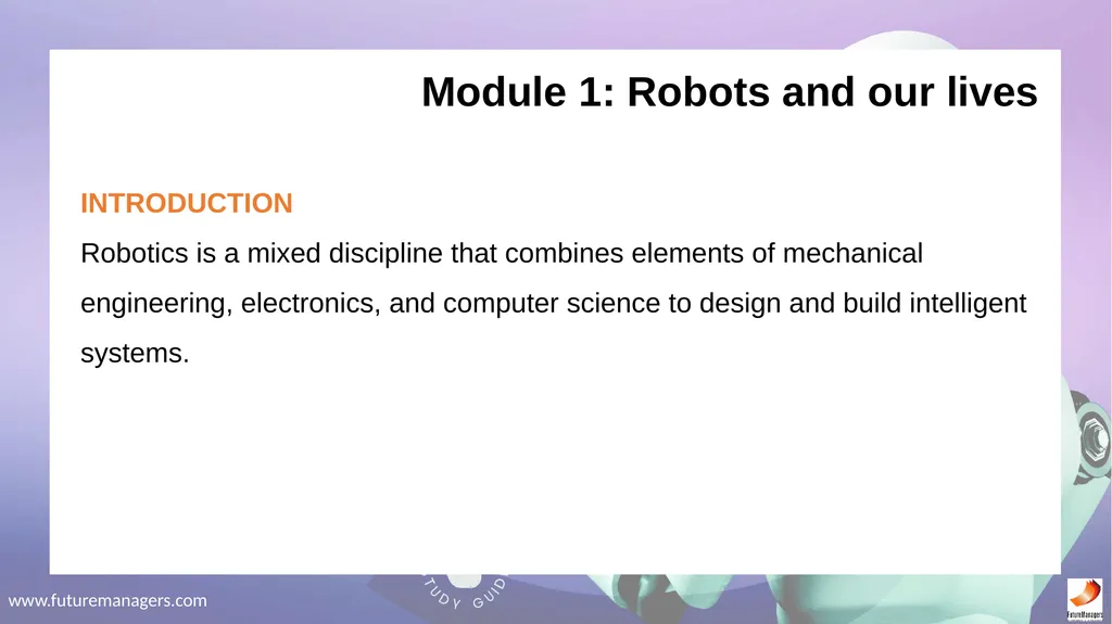 Introduction to Robotics NCV3 - slide 2 of 24