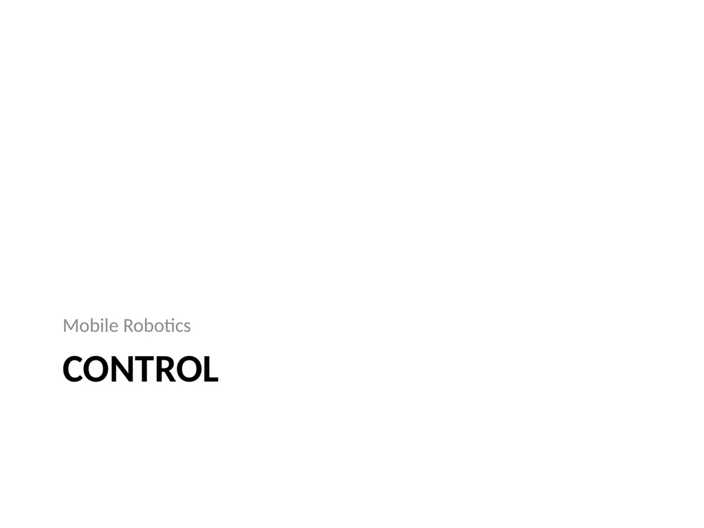 Mobile Robots Part I.2 Robotics and Mechatronics - slide 48 of 64
