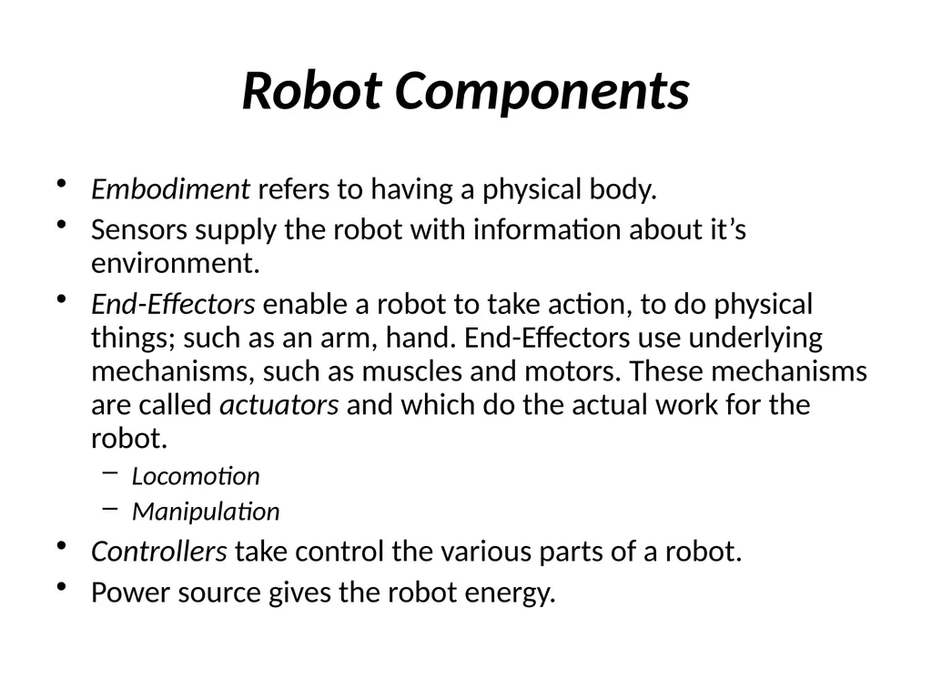 CISC 1003 Exploring Robotics Lawrence Goetz What - slide 14 of 20