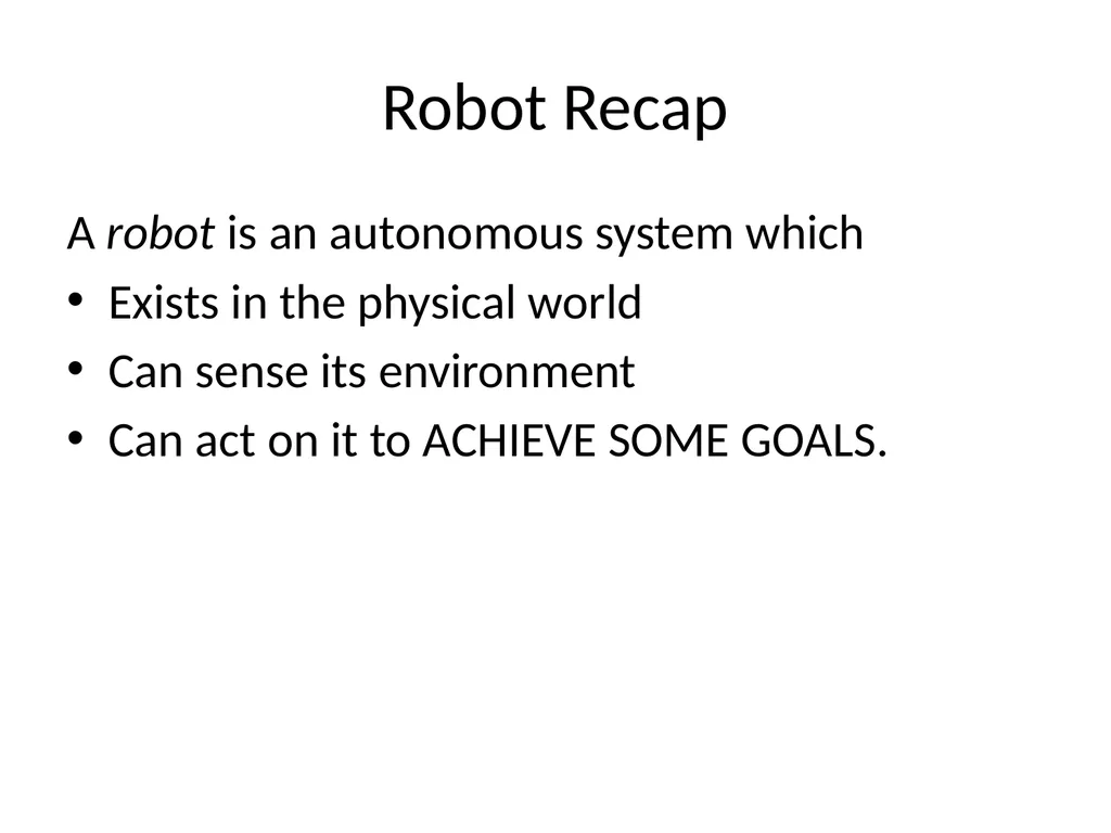 CISC 1003 Exploring Robotics Lawrence Goetz What - slide 8 of 20