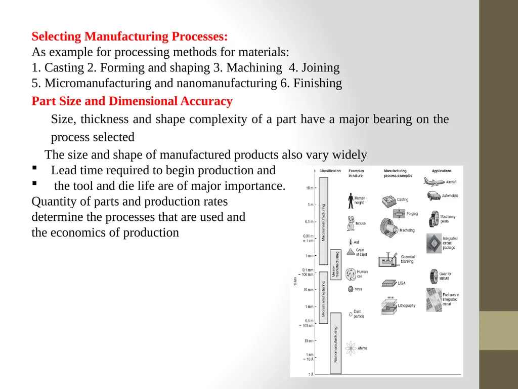 Manufacturing processes 1.1 What is Manufacturing? - slide 9 of 10