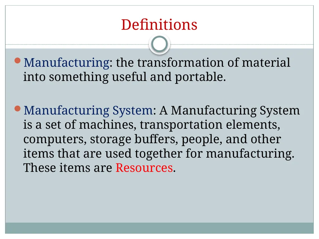 EMP5179 F Nour El Kadri Manufacturing Systems - slide 11 of 35