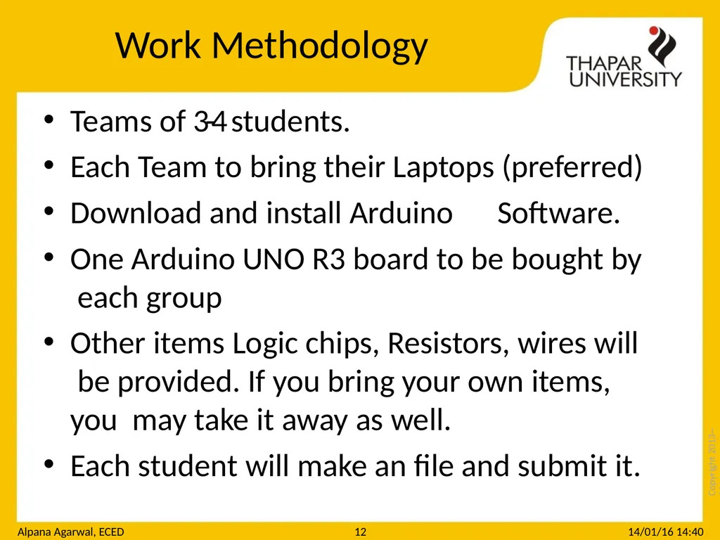 Copyright 2013-­‐2014 UTA010 : Engineering Design - slide 12 of 15
