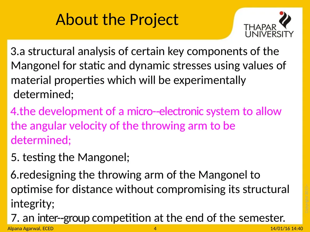 Copyright 2013-­‐2014 UTA010 : Engineering Design - slide 4 of 15