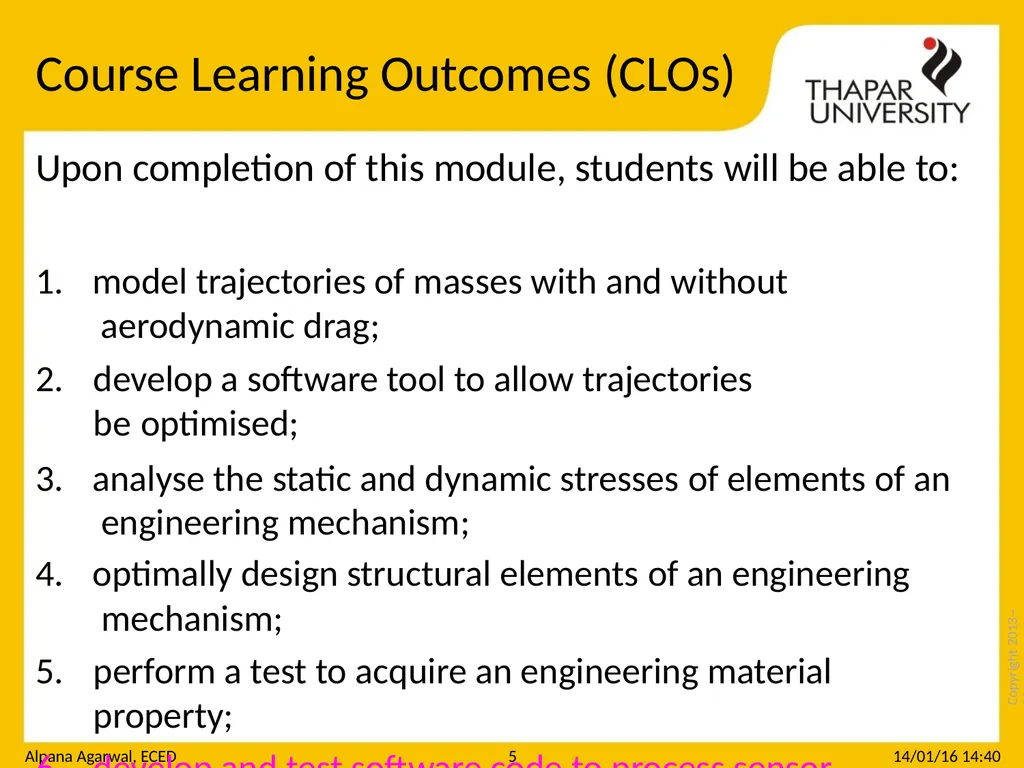 Copyright 2013-­‐2014 UTA010 : Engineering Design - slide 5 of 15