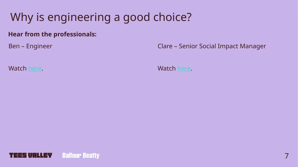 Careers in Engineering Spotlight on Balfour Beatty - slide 7 of 11