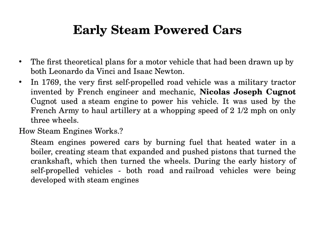 Historical Development of Cars Car is a wheeled - slide 3 of 10
