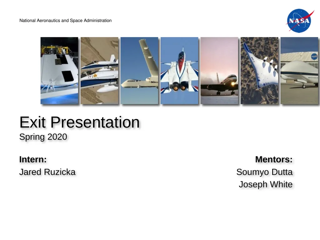 Exit Presentation Spring 2020 Intern: Jared - slide 1 of 25