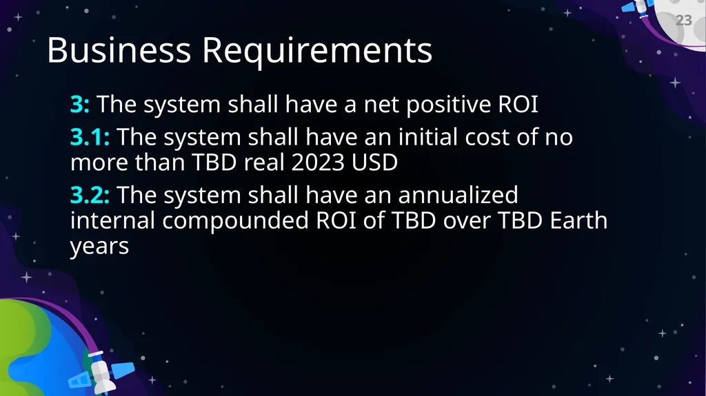 Preliminary Design Review Bi-Functional On-Orbit - slide 23 of 40