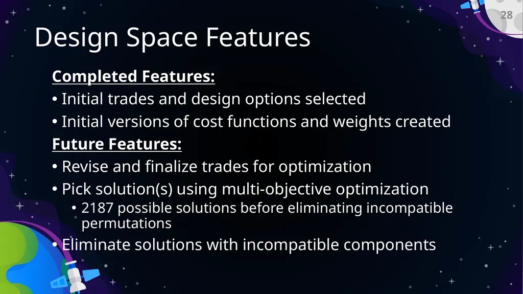 Preliminary Design Review Bi-Functional On-Orbit - slide 28 of 40