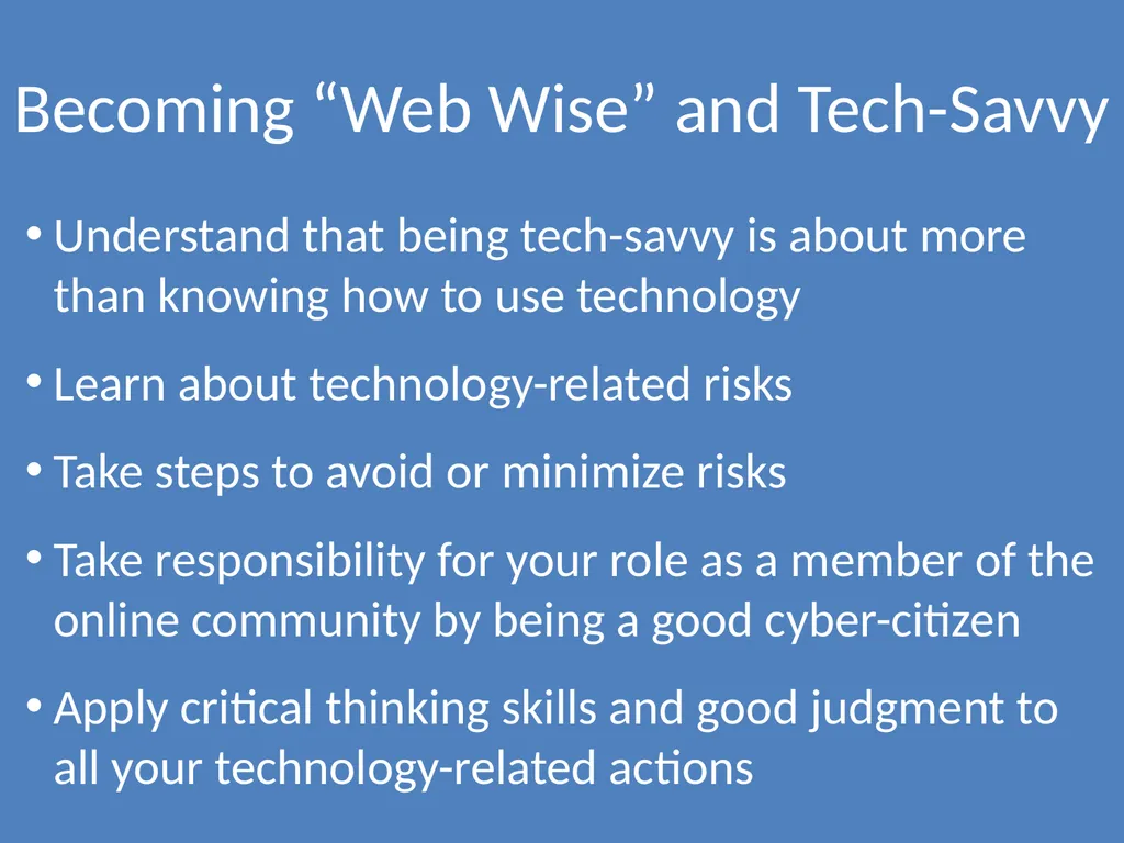 Using Technology Responsibly Best Practices for - slide 12 of 25