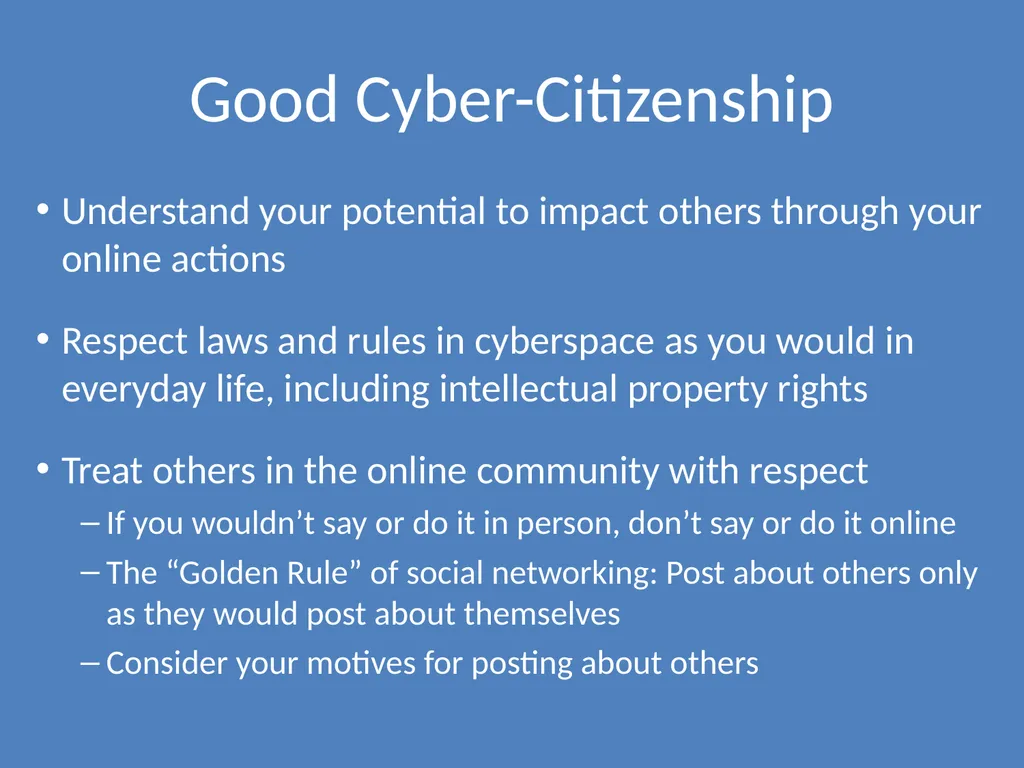 Using Technology Responsibly Best Practices for - slide 22 of 25