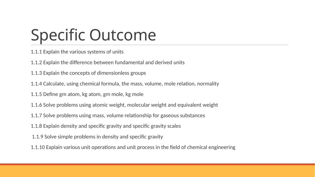 MODULE I UNITS AND DIMENSIONS COURSE OUTCOME : To - slide 2 of 33