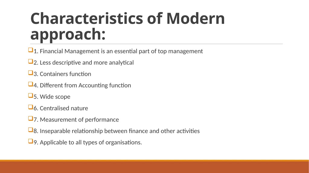 Modern approach of finance function Modern - slide 7 of 7