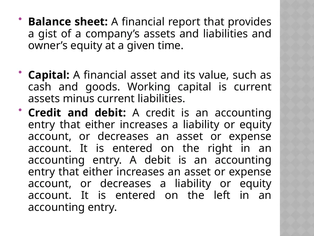 Basic concept of accounting Introduction - slide 10 of 17