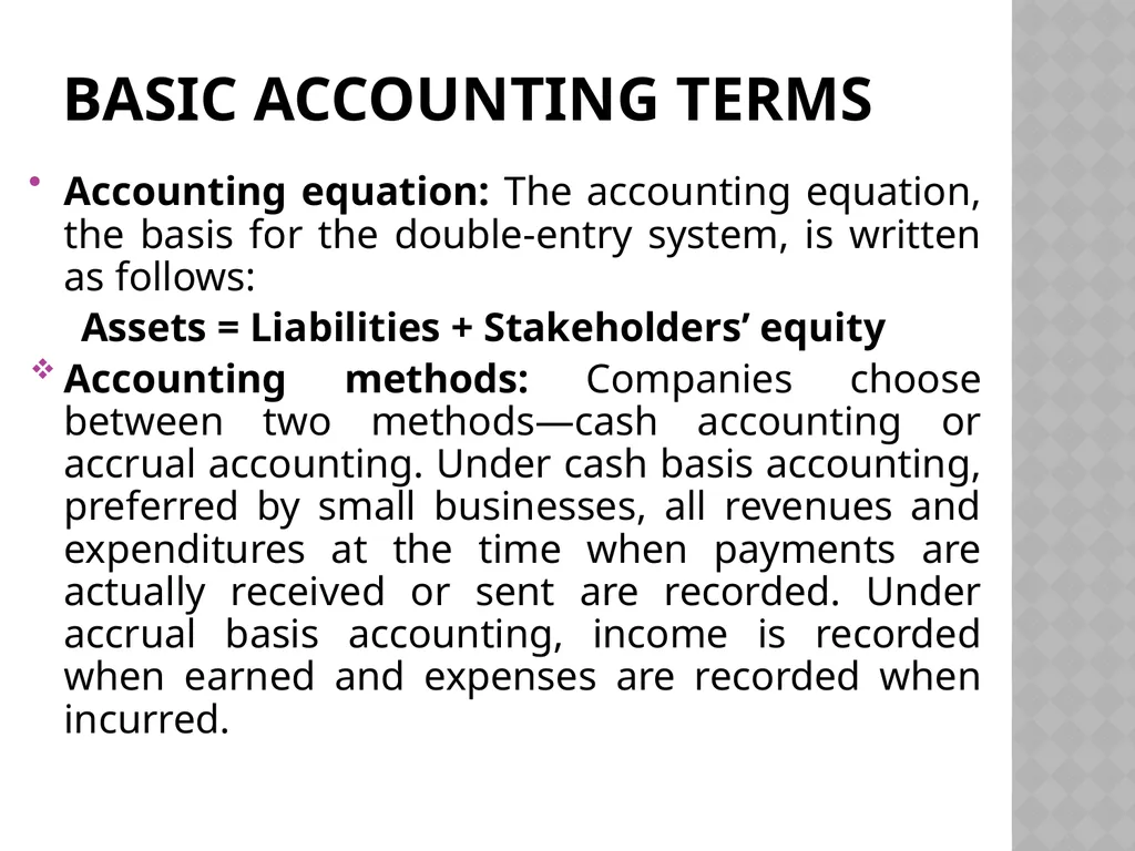 Basic concept of accounting Introduction - slide 9 of 17