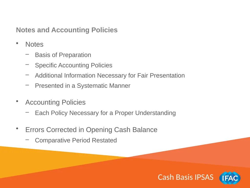IMPLEMENTING IPSAS Other Pronouncements: Financial - slide 10 of 18